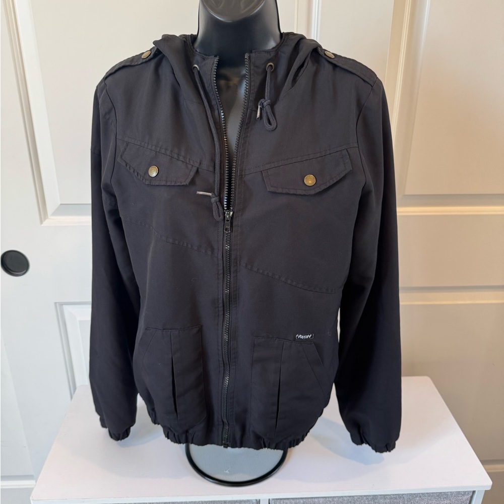 Volcom Black Hooded Jacket